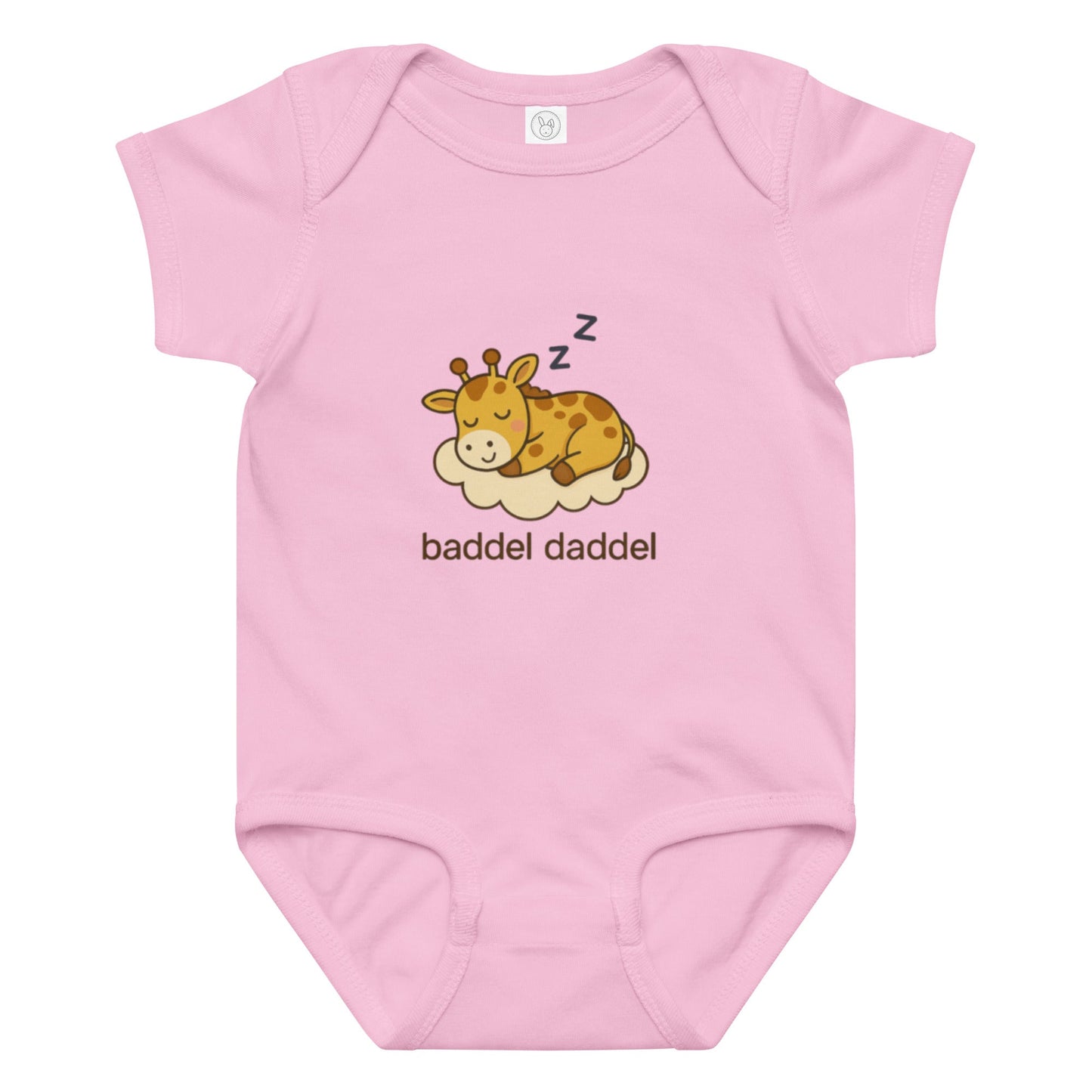 Baby-Body Schlafende Giraffe – bequem & süß im Baddeldaddel Design!