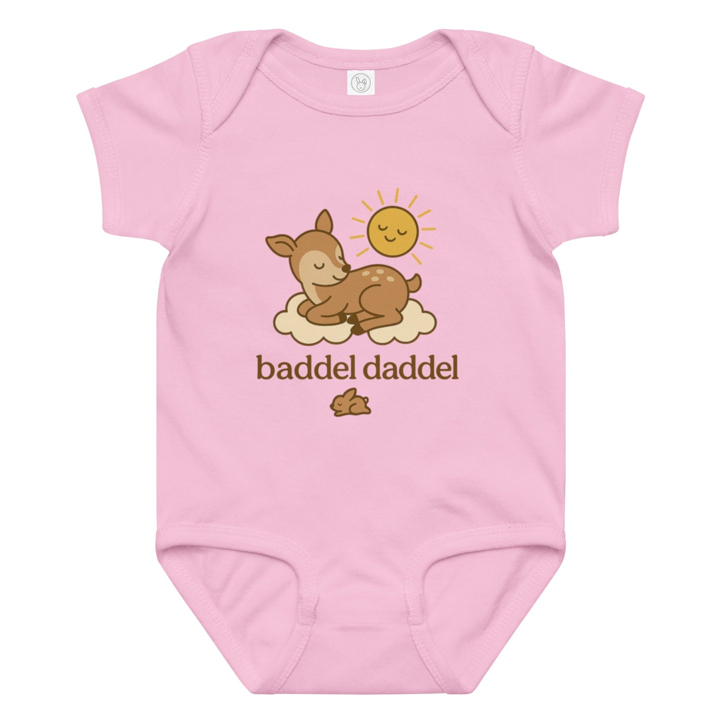 Baby-Body mit Reh-Design im Baddeldaddel Look – Natürlich süß, wunderbar weich!