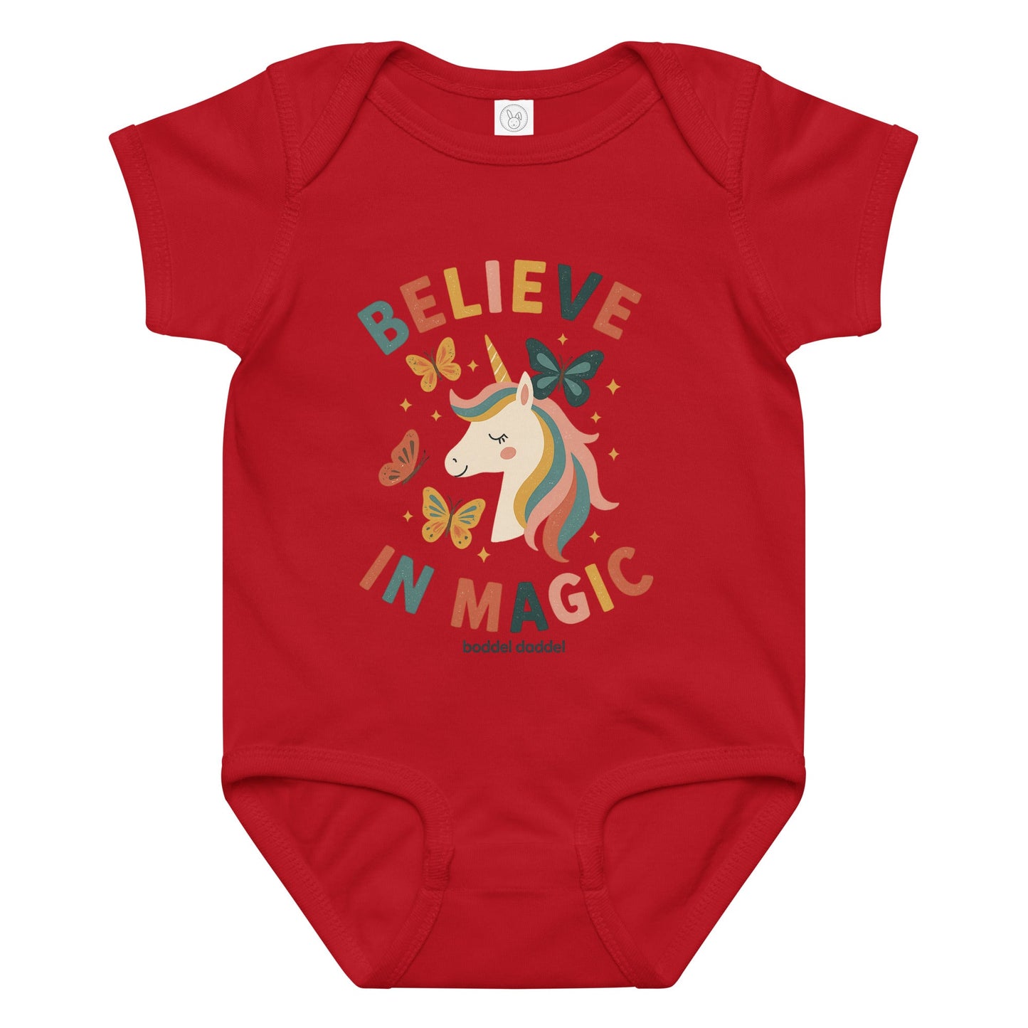 Babybody Einhorn & Schmetterling – Zart, märchenhaft & im Baddeldaddel Design!