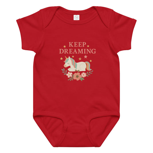 Baby Jersey-Body mit Einhorn-Motiv – Weich, sicher und rundum bequem!