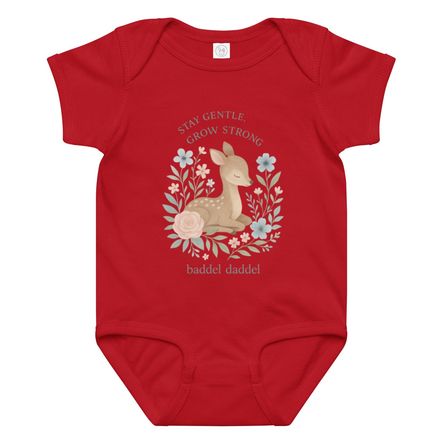 Babybody Reh-Motiv – Naturlieb & weich im Baddeldaddel Design