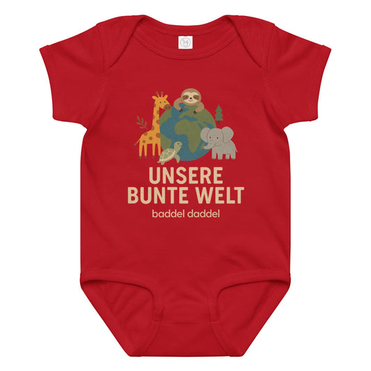 Babybody Unsere bunte Welt – Farbenfroh & bequem im Baddeldaddel Design