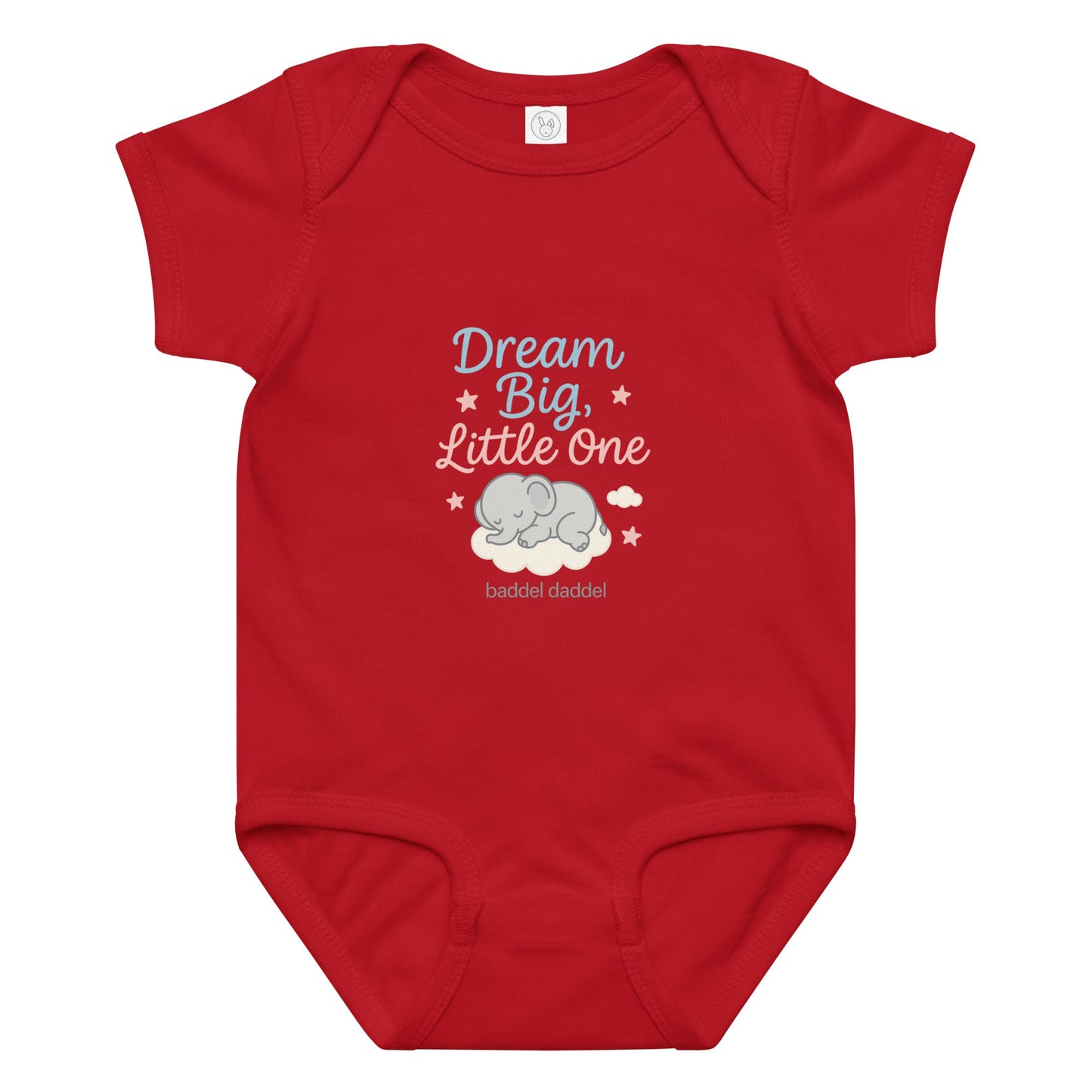 Baby-Body Dream Big Little One mit Elefant – Kuschelweich im Baddeldaddel Design!