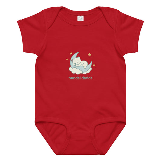 Baby-Body Schlafmotiv – Kuschelweich & praktisch im Baddeldaddel Design!
