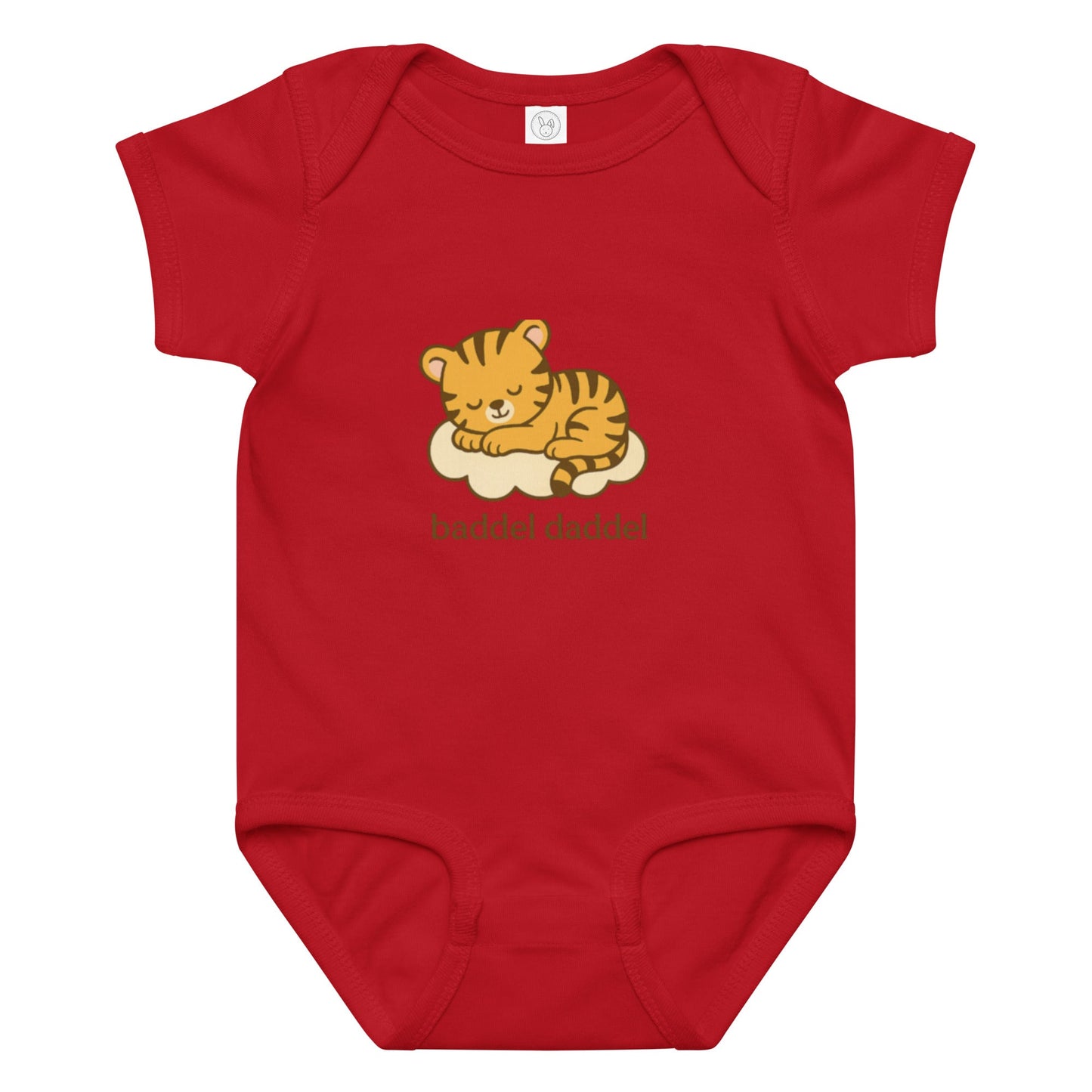 Baby-Body Schlafender Tiger – Weich, bequem & im Baddeldaddel Design!