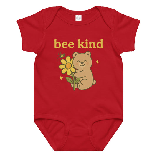 Baby-Body „Bee Kind“ mit süßem Print im Baddeldaddel Design – Für kleine Freundlichkeitsbotschafter!