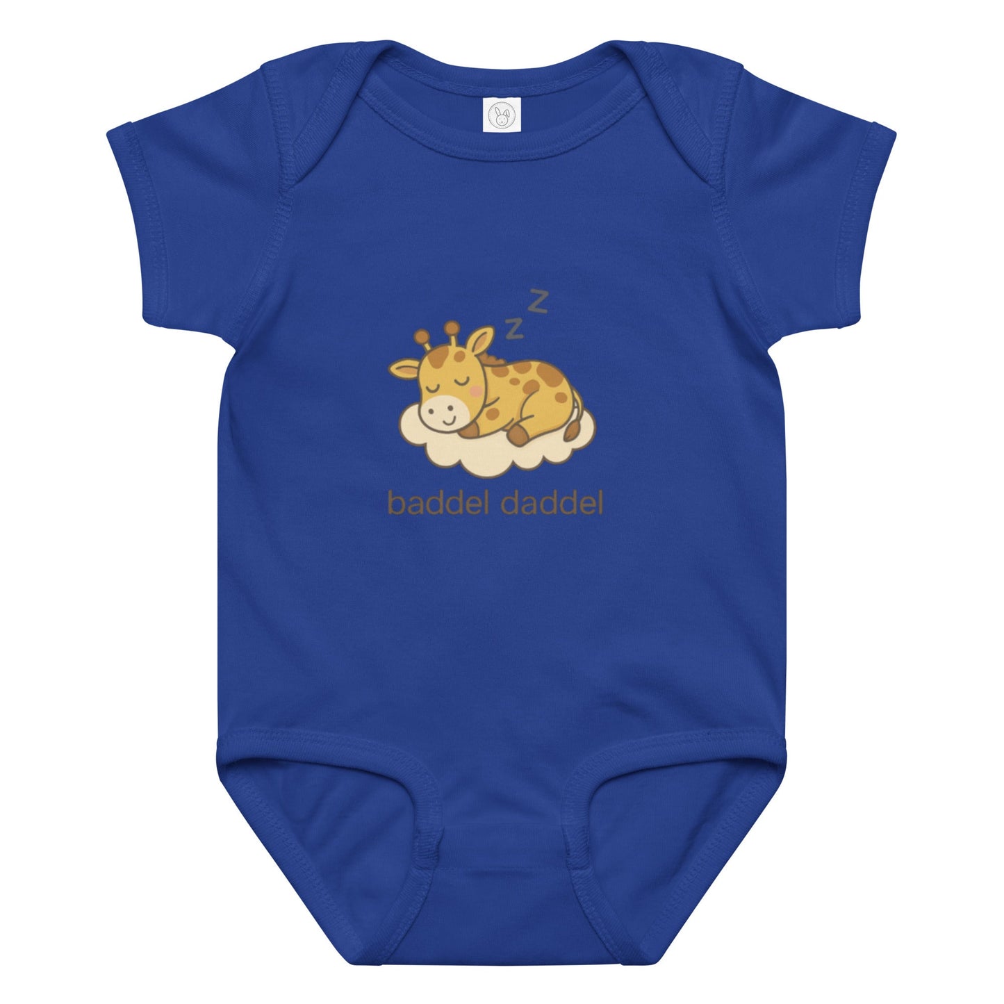 Baby-Body Schlafende Giraffe – bequem & süß im Baddeldaddel Design!