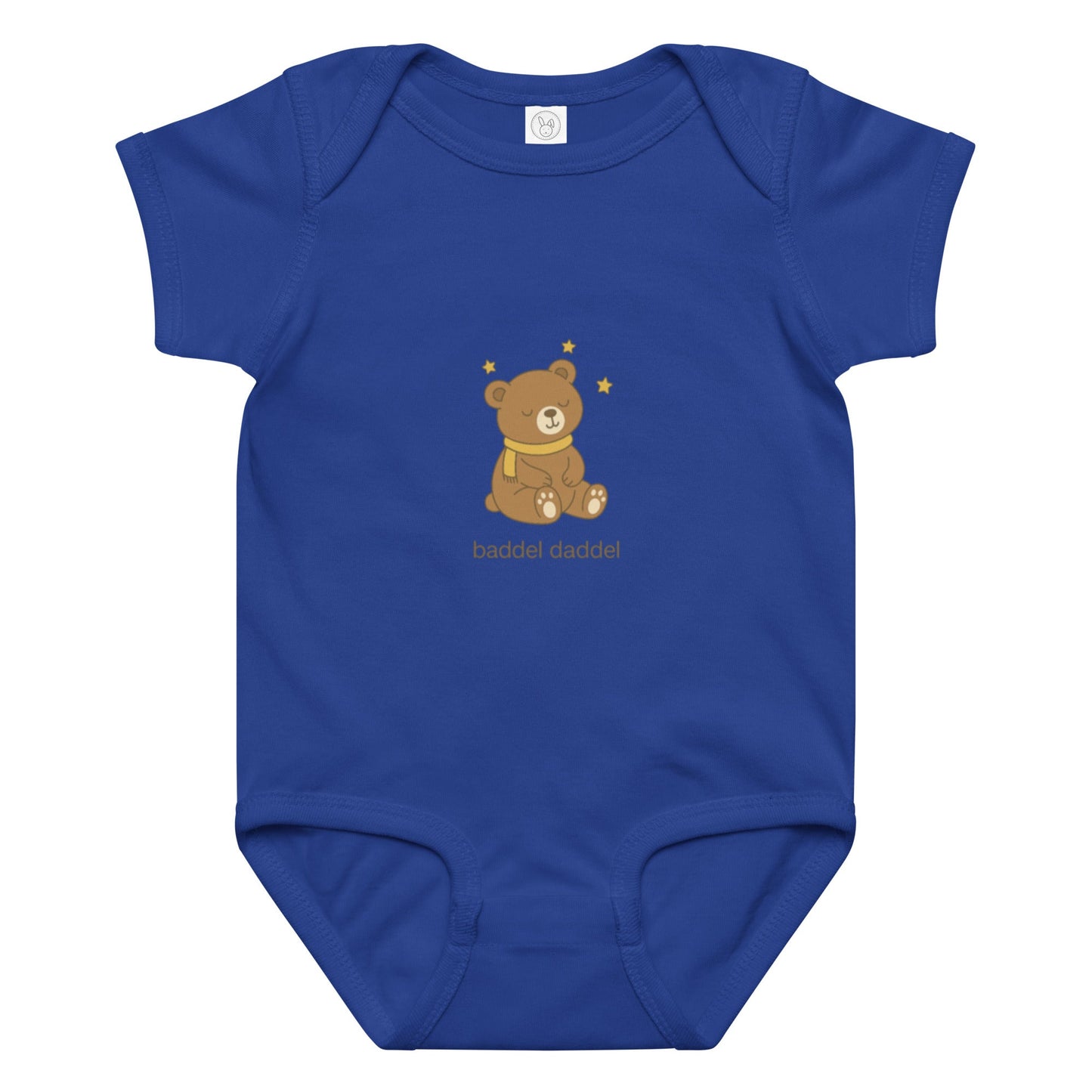 Baby-Body Bär mit Sternen – Traumhaft weich im Baddeldaddel Design!