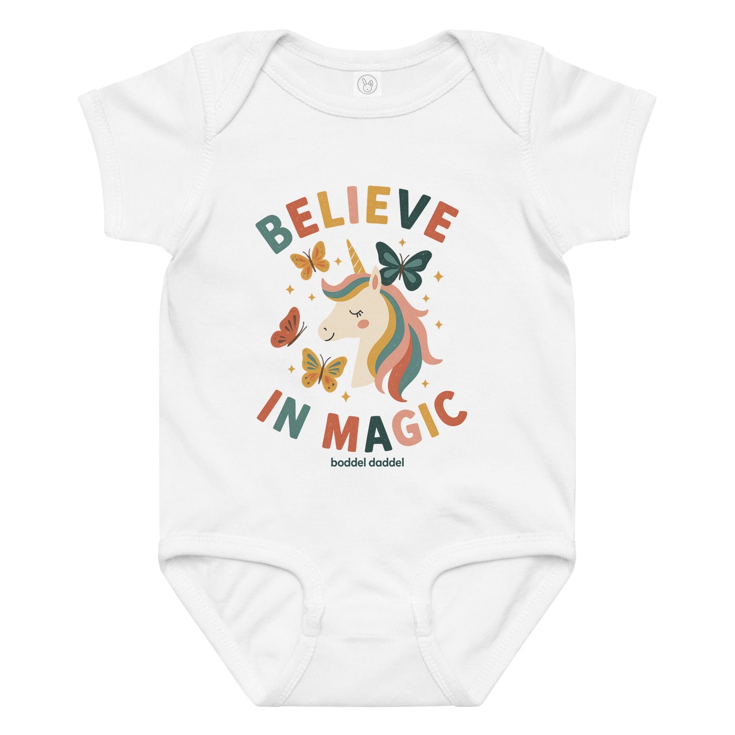 Babybody Einhorn & Schmetterling – Zart, märchenhaft & im Baddeldaddel Design!