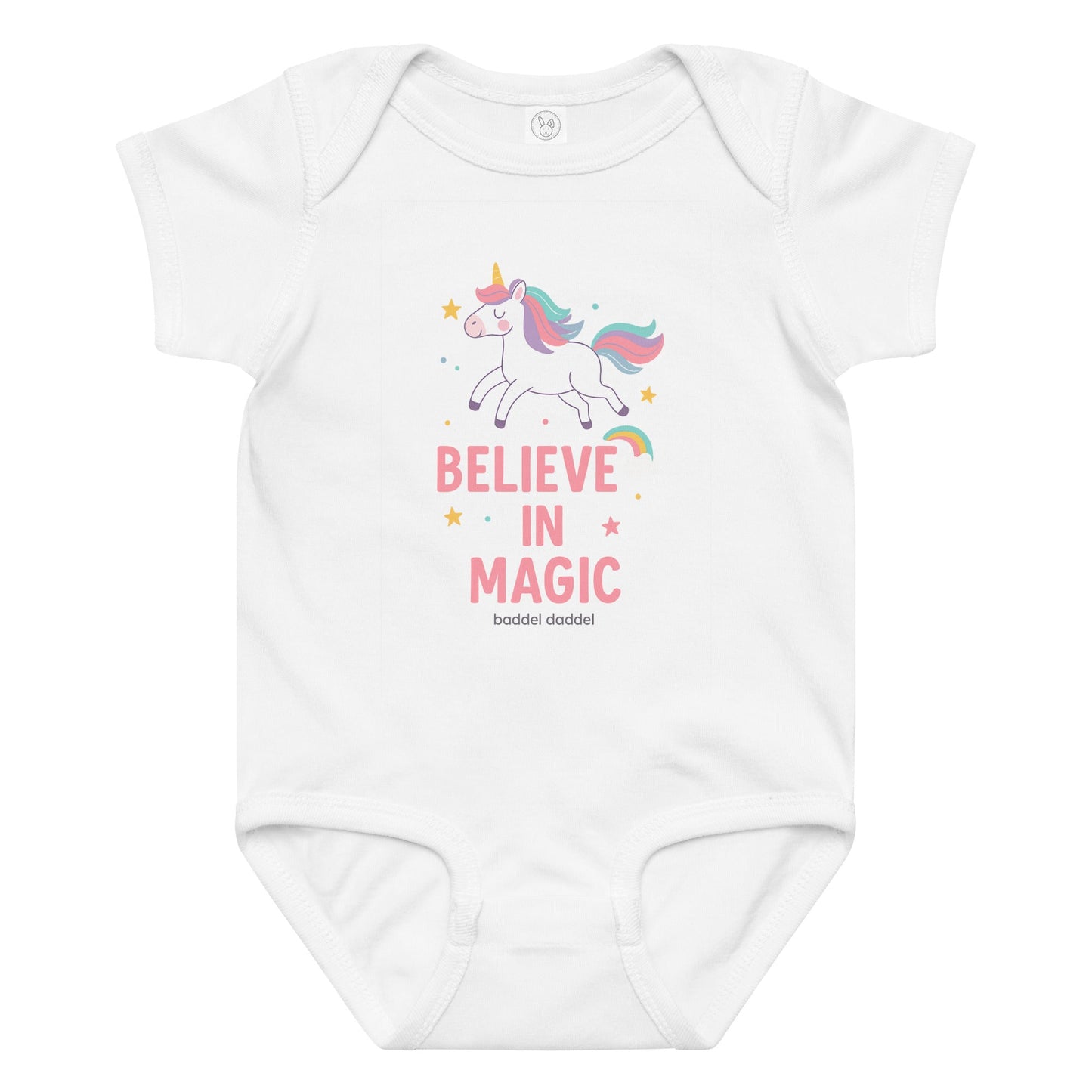 Babybody Einhornzauber – Weich, verspielt & magisch im Baddeldaddel Design!