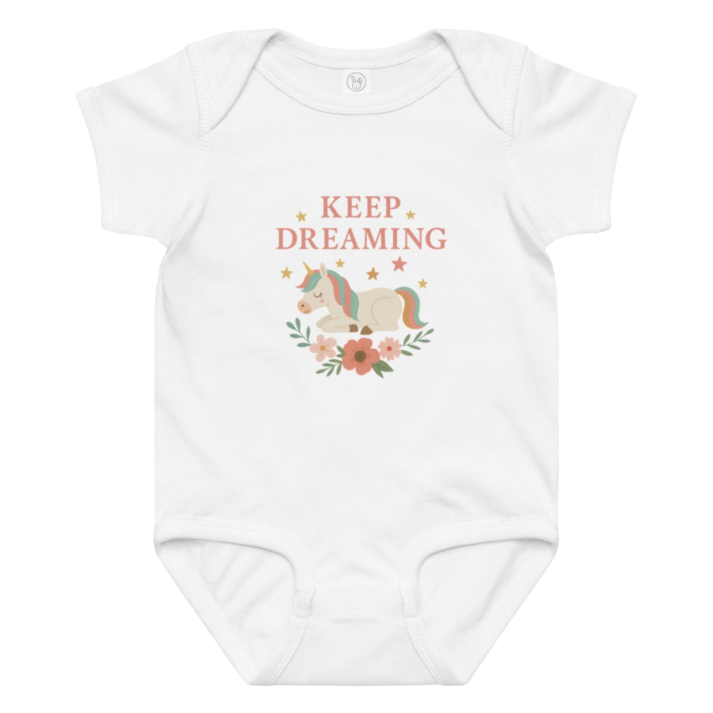 Baby Jersey-Body mit Einhorn-Motiv – Weich, sicher und rundum bequem!