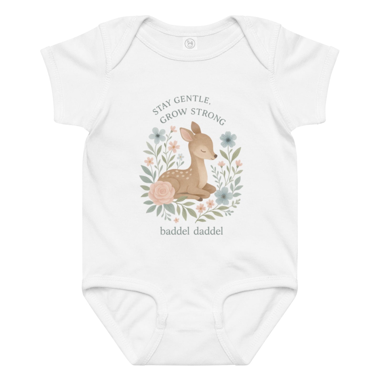 Babybody Reh-Motiv – Naturlieb & weich im Baddeldaddel Design