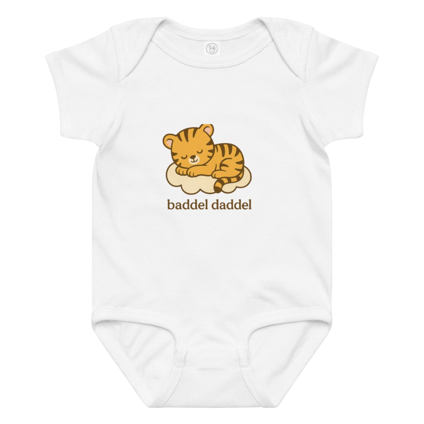 Baby-Body Schlafender Tiger – Weich, bequem & im Baddeldaddel Design!