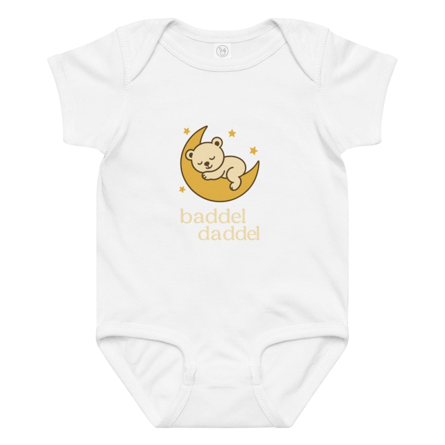 Baby-Body Schlafender Bär auf dem Mond – Traumhaft weich im Baddeldaddel Look!