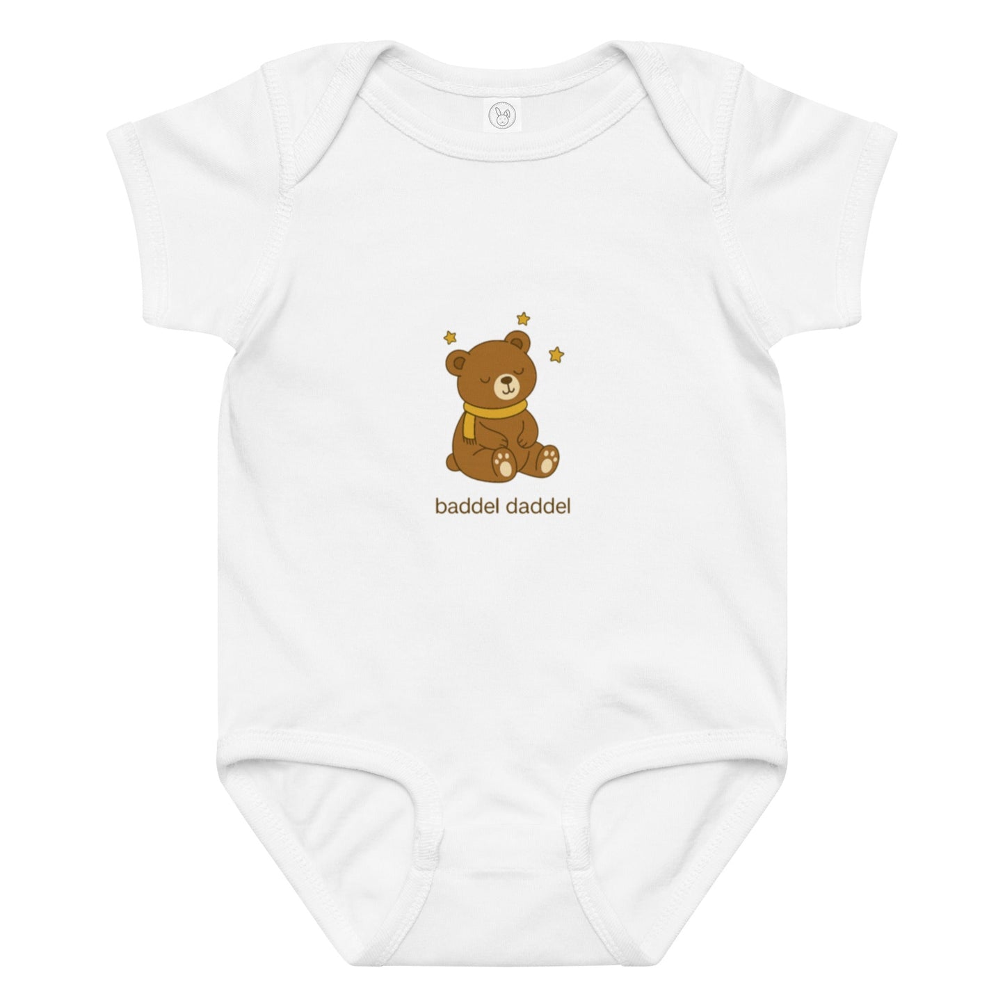 Baby-Body Bär mit Sternen – Traumhaft weich im Baddeldaddel Design!