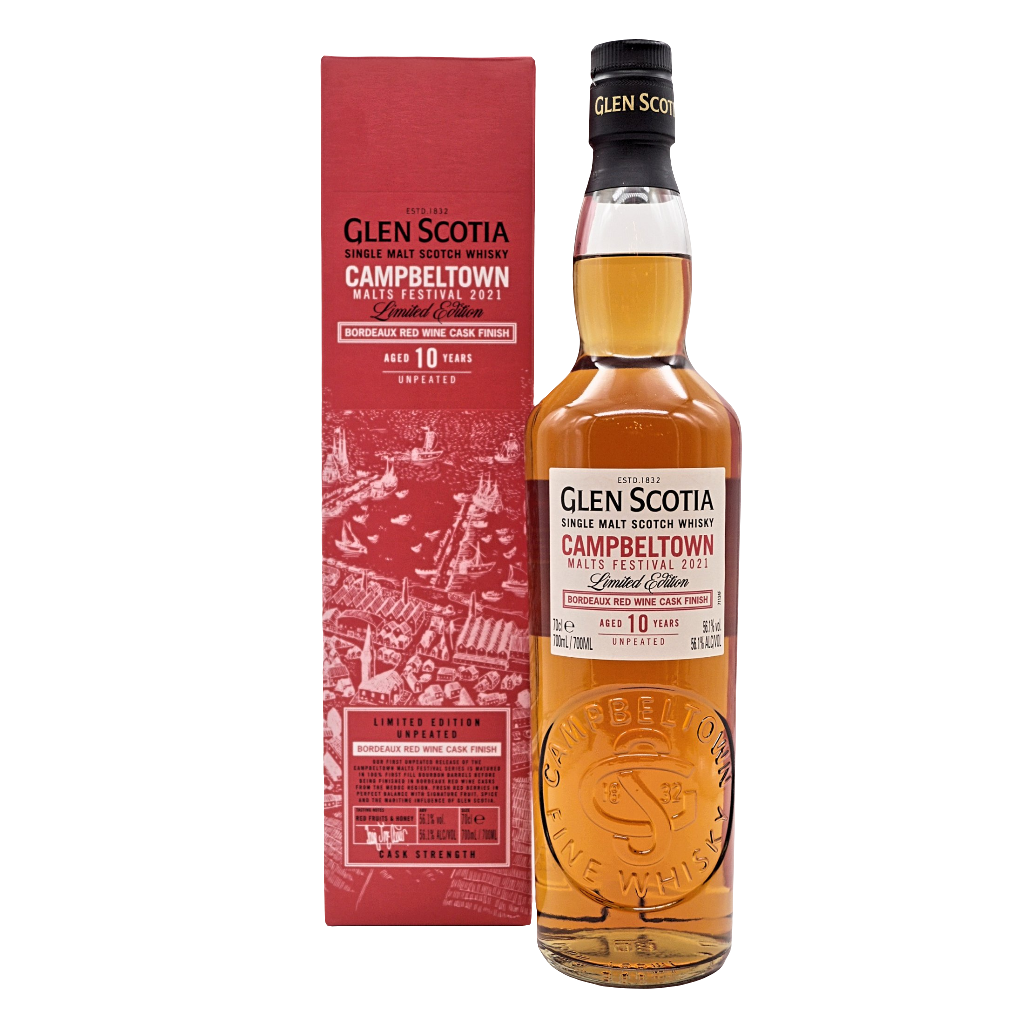 Glen Scotia 10 - Bordeaux rauðvínsáferð með tunnu - Hátíð 2021