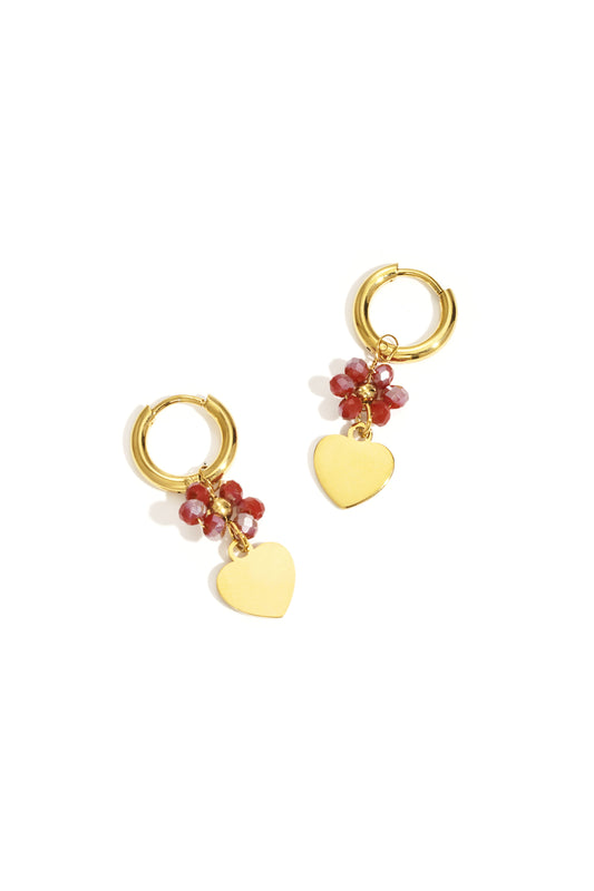 Edelstahl Tropfen Ohrringe Blume Casual Täglich Einfache Serie frauen schmuck