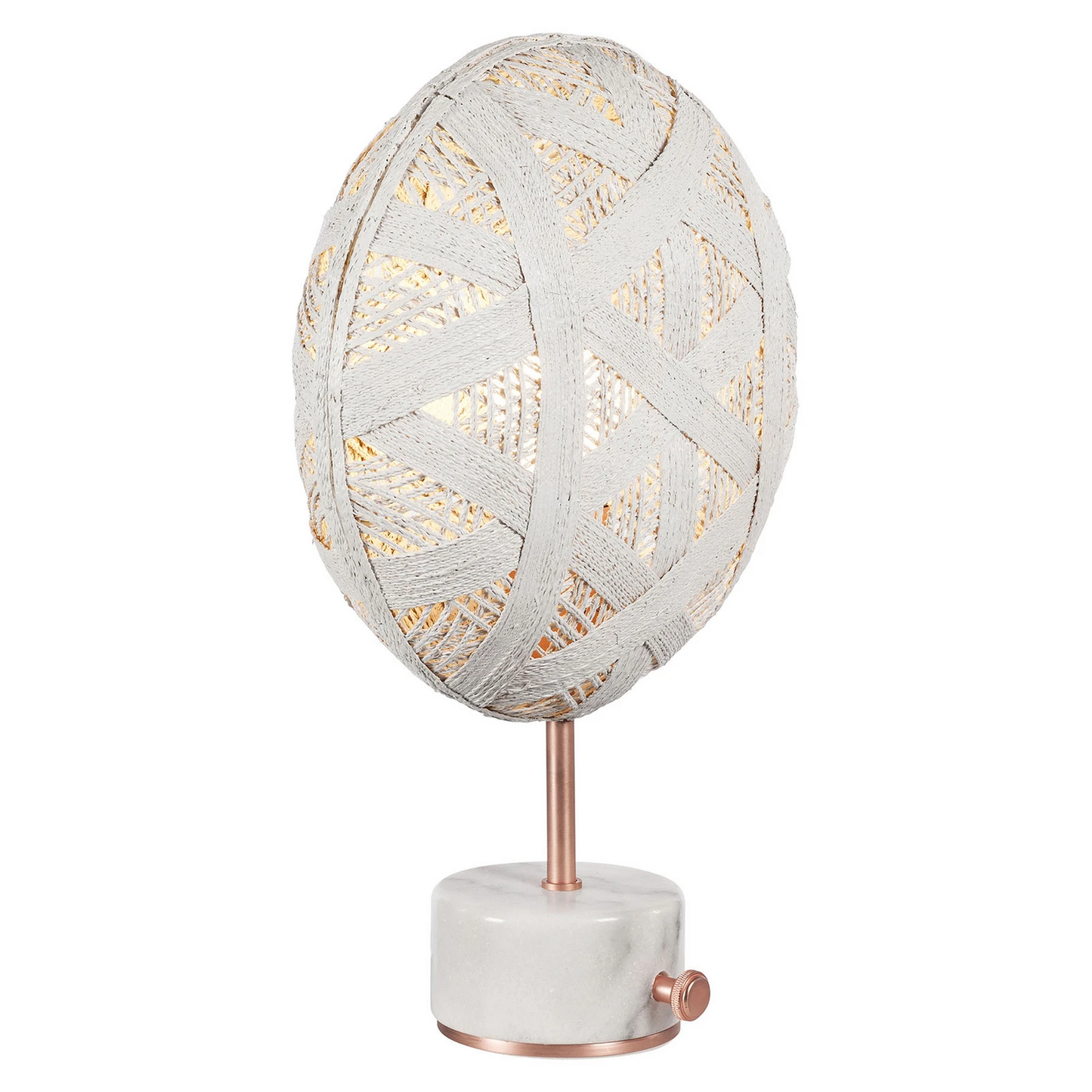 B-flokks Forestier Chanpen S sexhyrndur borðlampi, kopar/hvítur