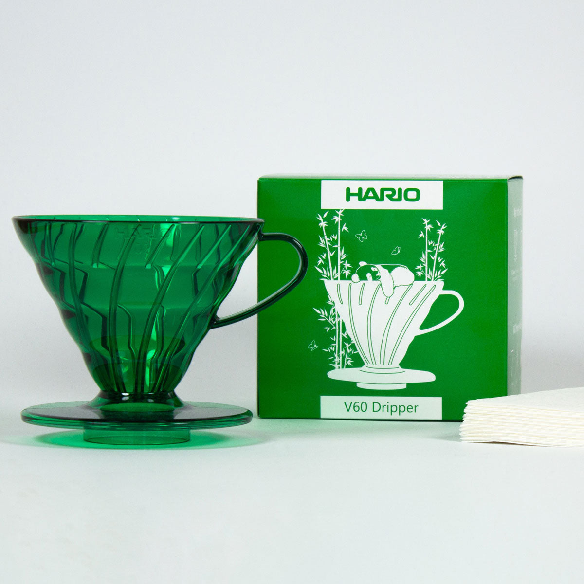 Hario V60-02 Plastic Coffee Dripper with 40 Filters