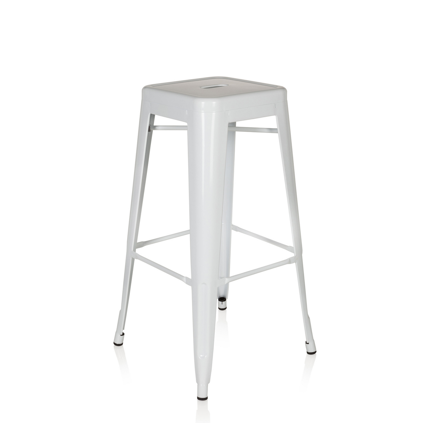 B-Ware Hjh Office Barhocker Vantaggio High Metallic Weiss Hocker Sitzmöbel Möbel S349