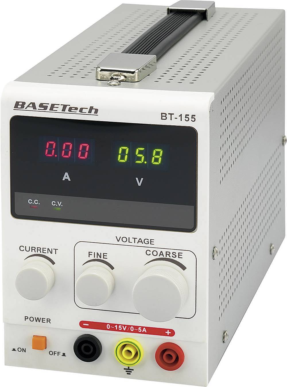Basetech rannsóknarstofuaflgjafi, BT 155 0 15 V/DC 75 W, á lager