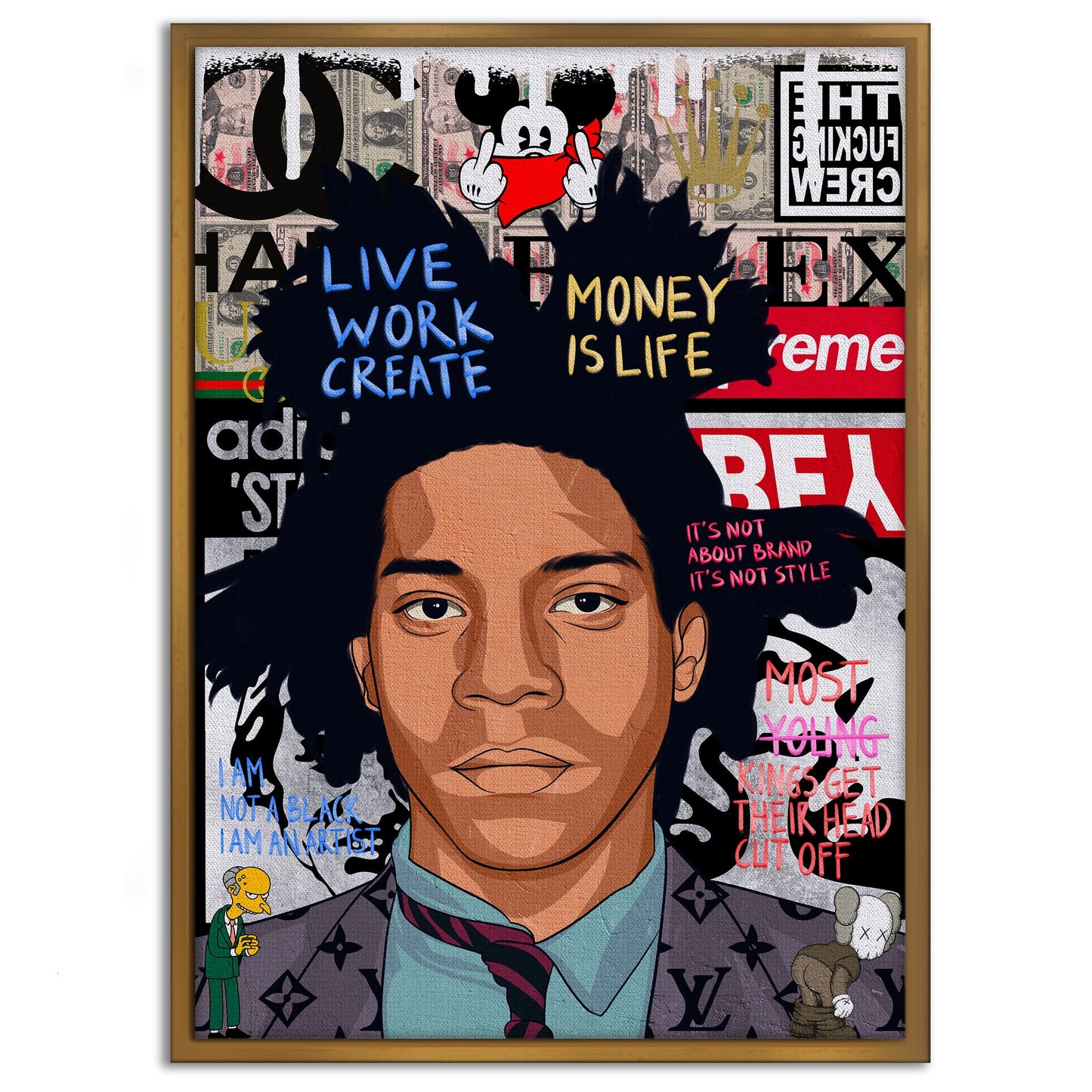 Basquit - Leinwandbild Pop Art