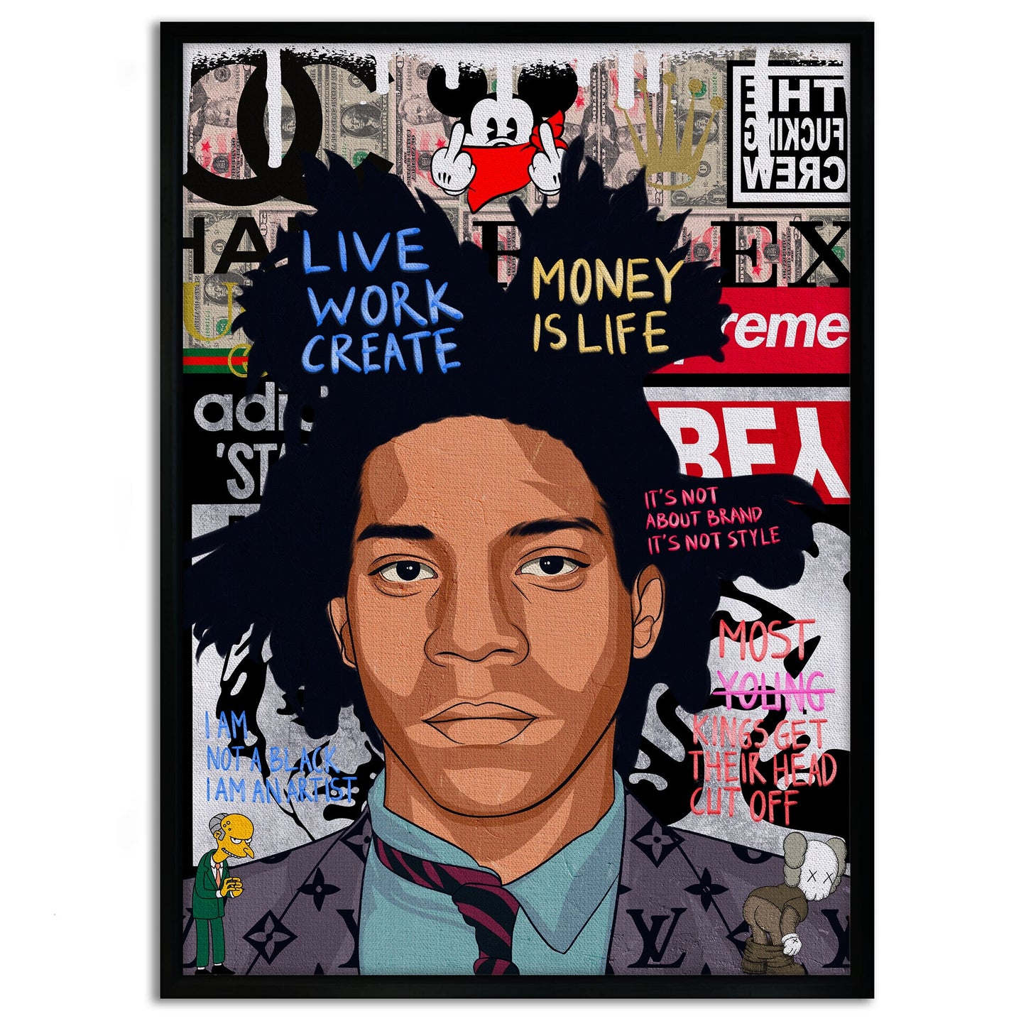 Basquit - Leinwandbild Pop Art