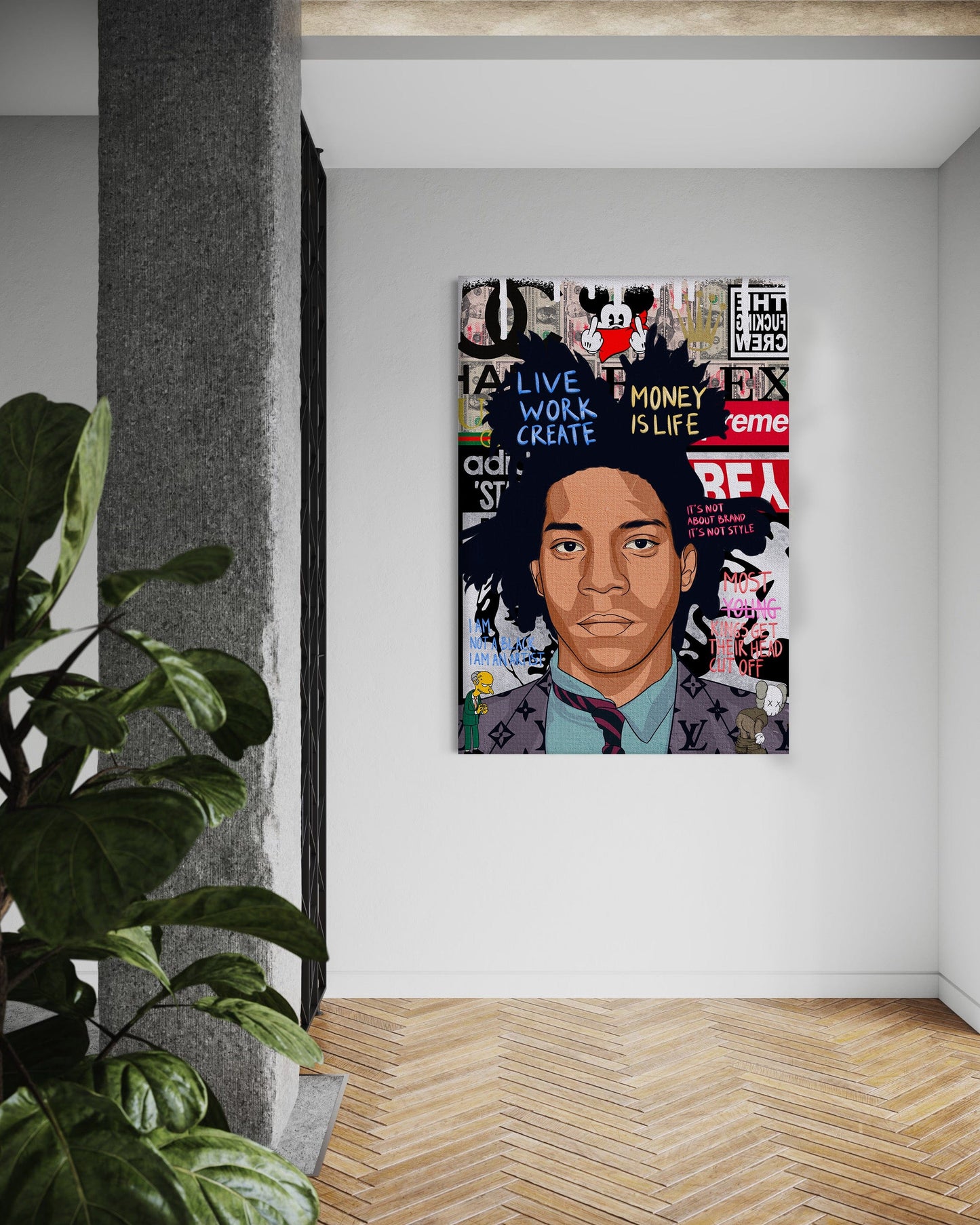 Basquit - Leinwandbild Pop Art