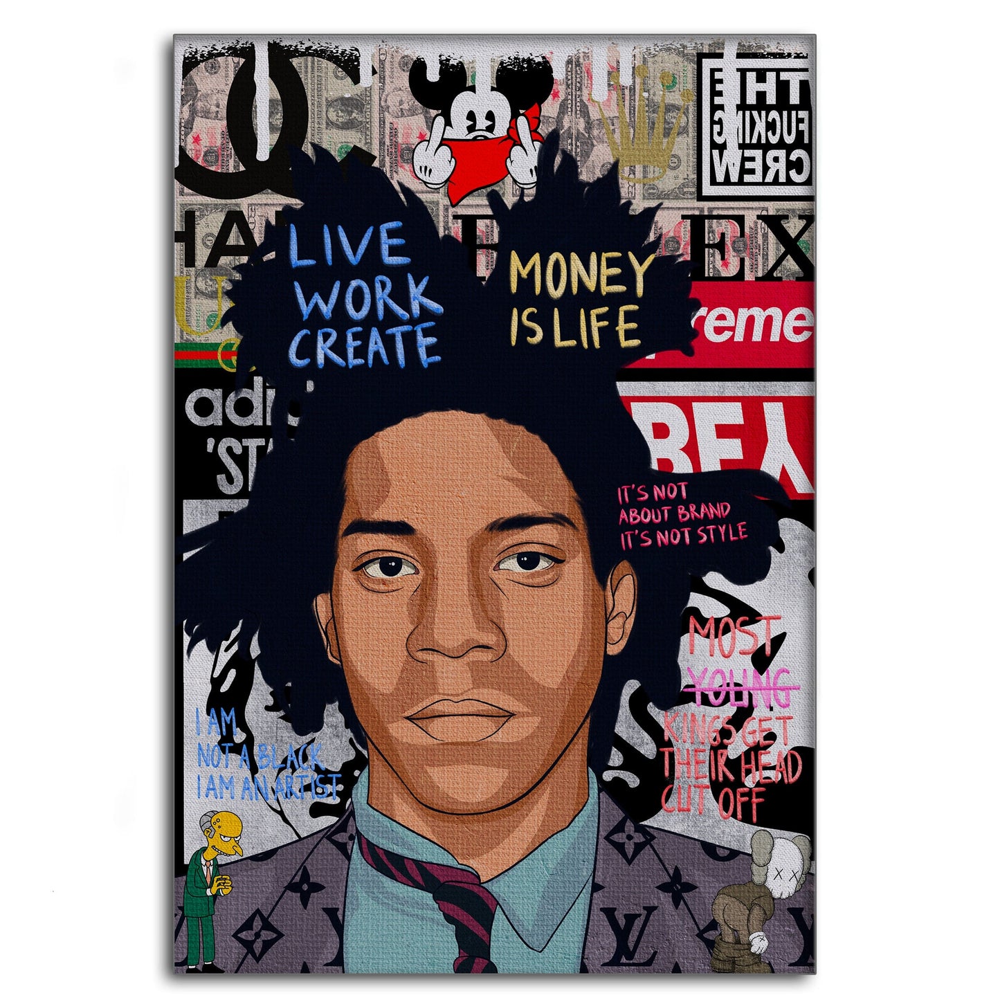 Basquit - Leinwandbild Pop Art