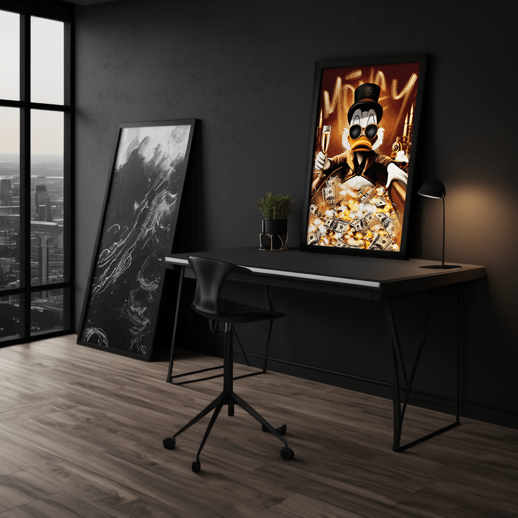 Bathing Dagobert - Leinwandbild Pop Art / Motivation