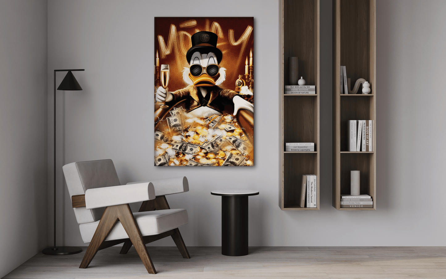 Bathing Dagobert - Leinwandbild Pop Art / Motivation