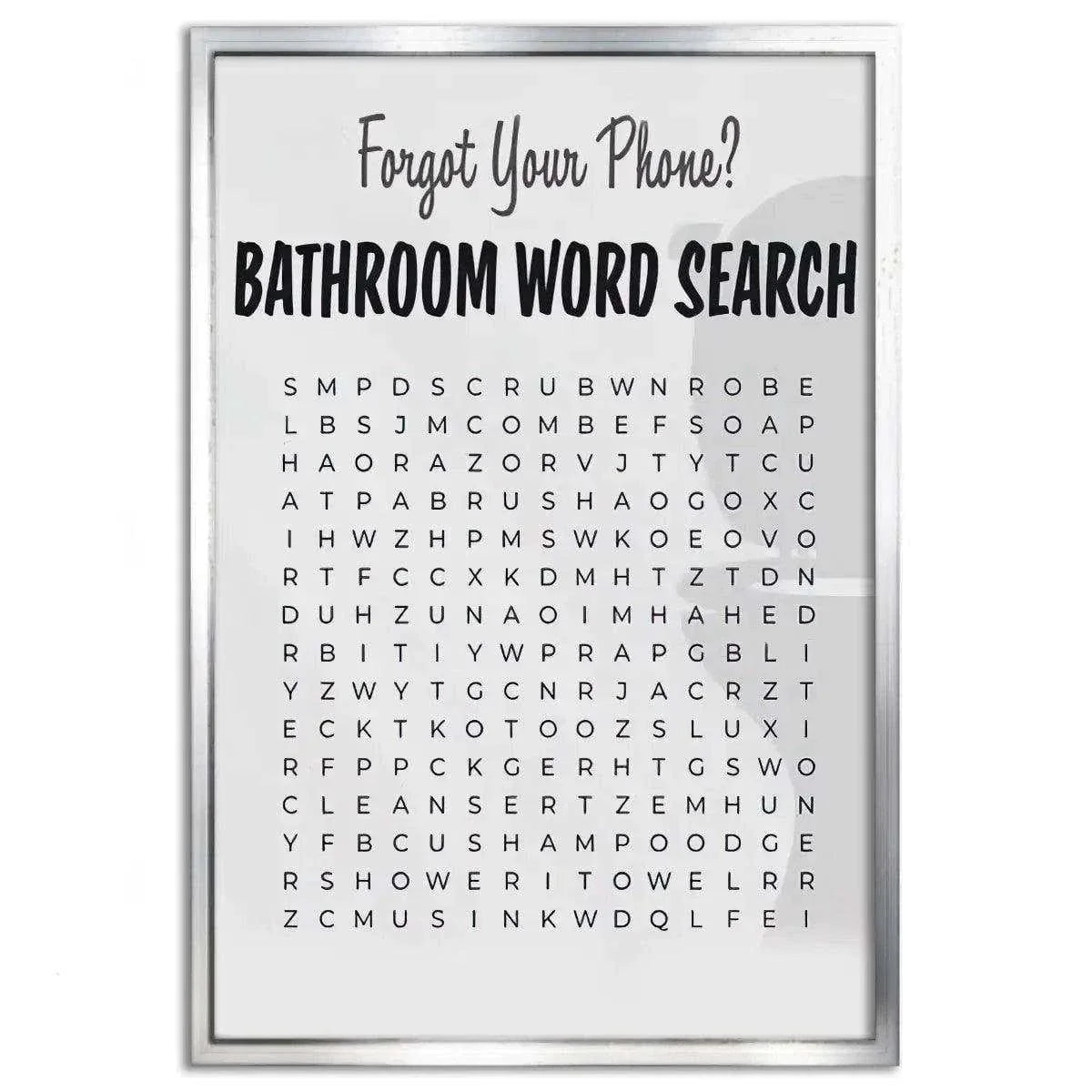Bathroom Word Search - Leinwandbild Lifestyle