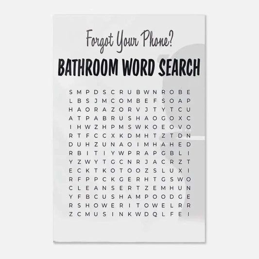 Bathroom Word Search - Leinwandbild Lifestyle