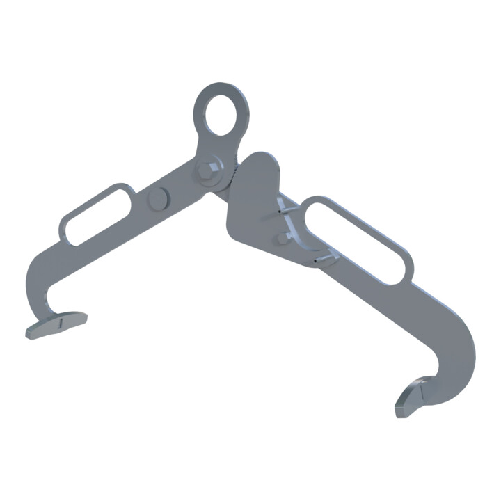 Skæragripgripur frá Bauer Südlohn í B-flokki fyrir trommur, 60 cm langur, galvaniseraður stáltunnur