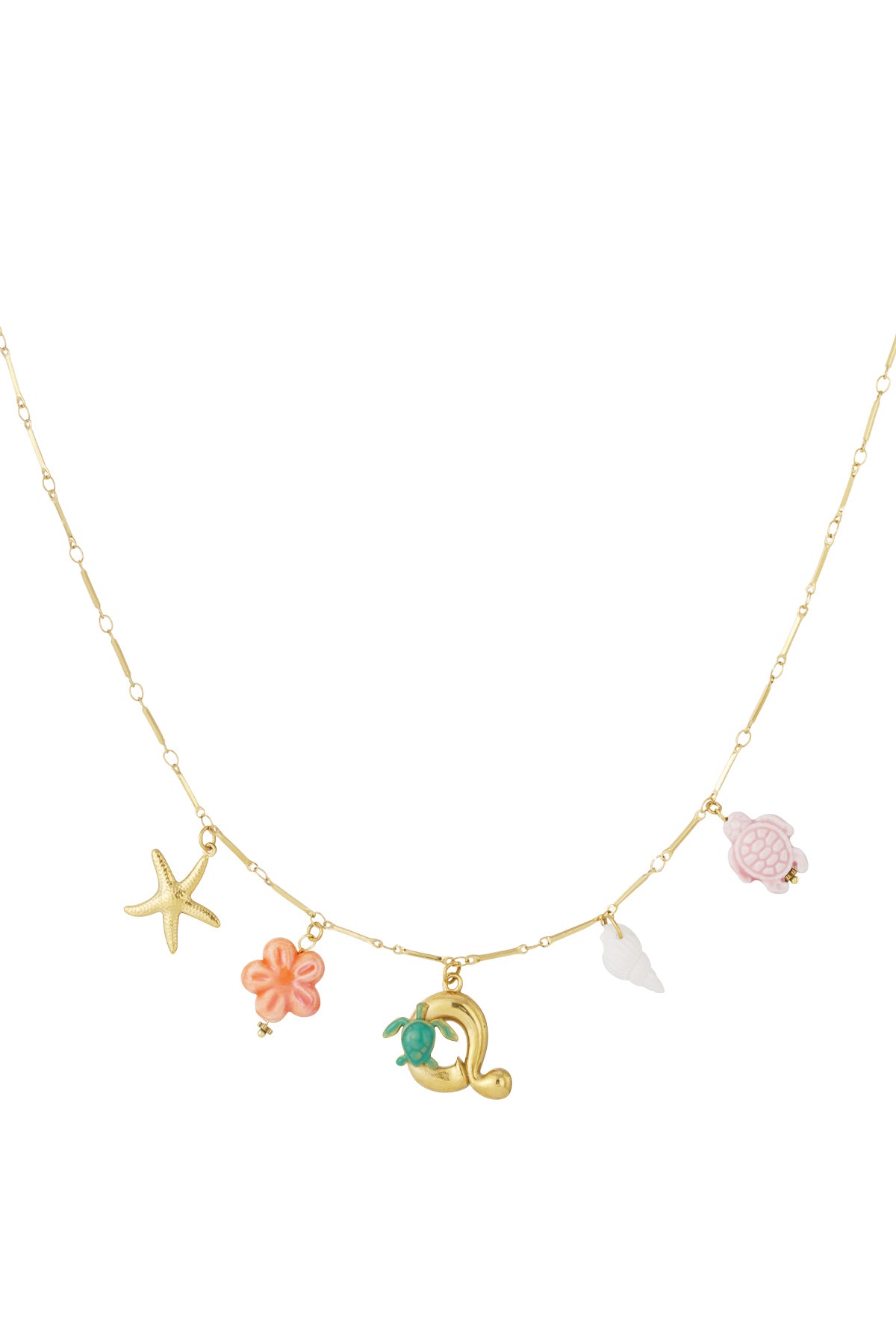 Happy Initials Halskette mit Charms