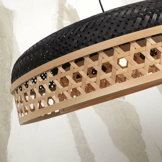 B-lager Good &amp; Mojo Ubud hengilampi hengilampi loftlampi lampi ø 60cm náttúrulegur svartur 