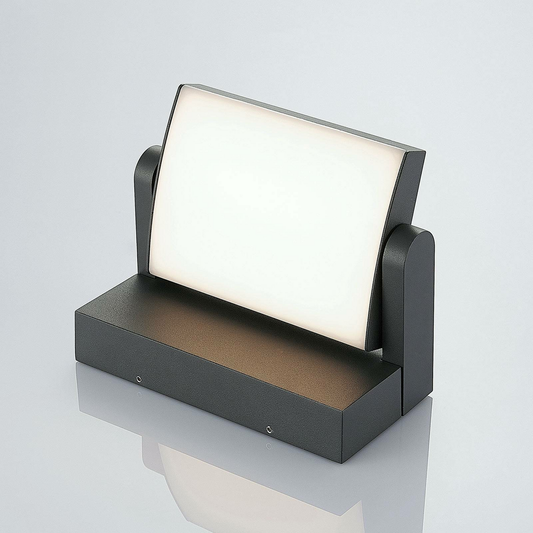 B-grade Lindby LED outdoor wall light Sherin outdoor wall light wall lamp wall spotlight grey 