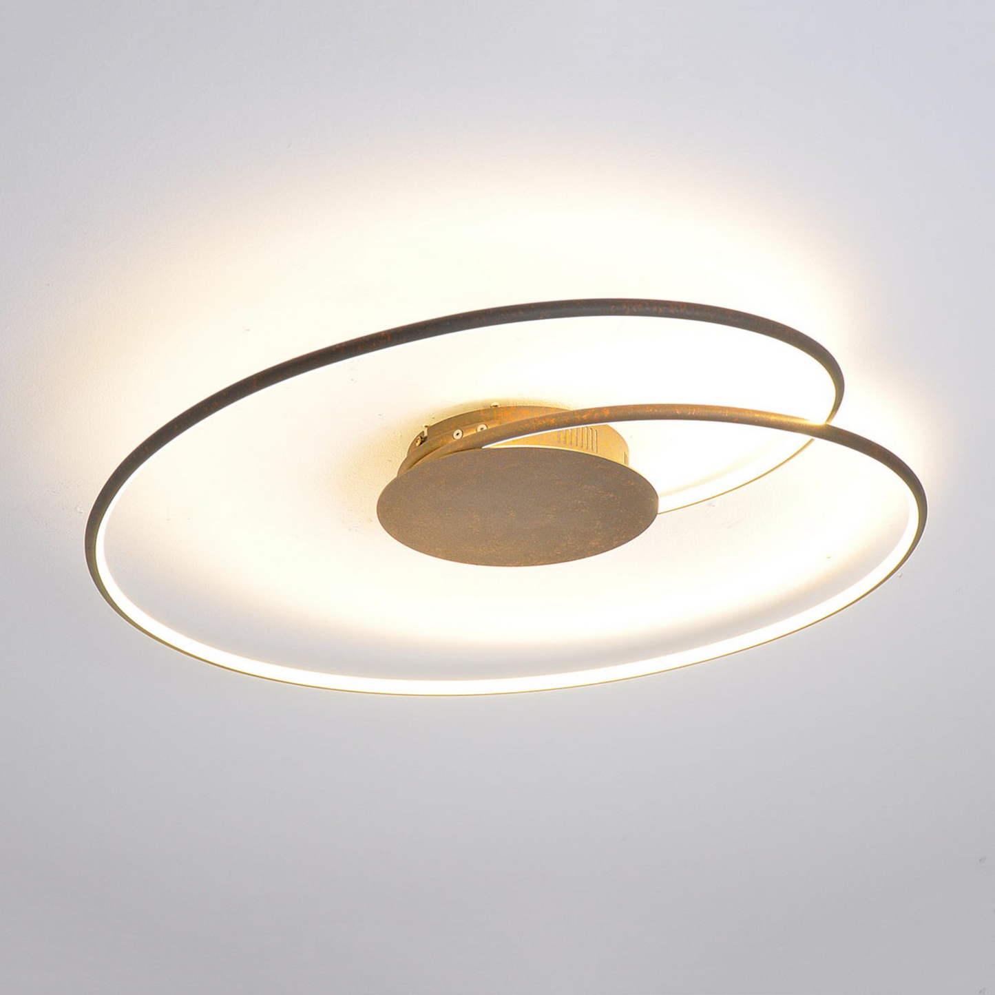 B-grade Lindby LED ceiling lamp Joline ceiling lamp ceiling light LED rust brown 74cm 