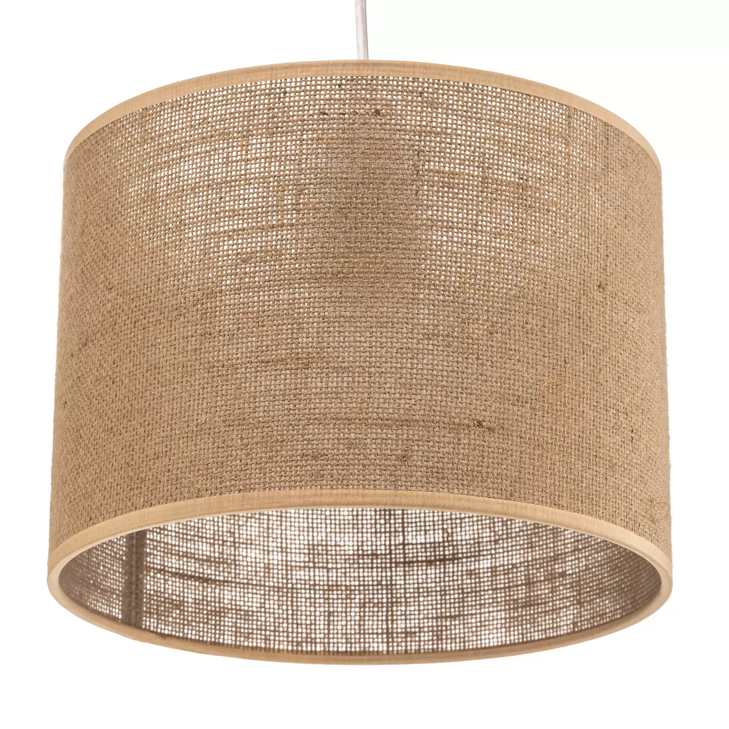 B-flokks jútu hengiljós með þremur dúkskermum, hengilampi, ljós, loftlampi