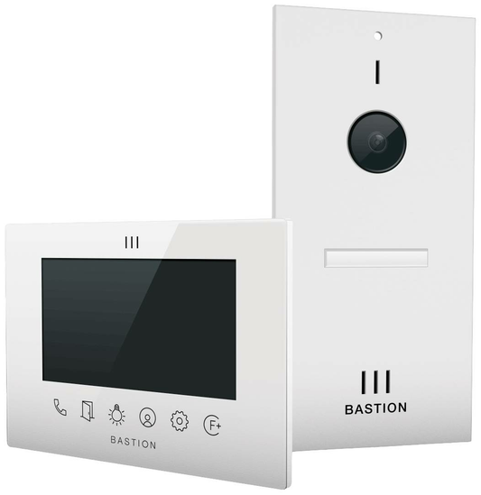 Bastion mynddyrakerfi fyrir dyr á lager, LAN útieining, innieining, 1 fjölskylduhús, hvítt