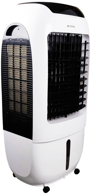 Loftkælir frá Be Cool, 150 W, 49 x 39 x 108 cm, hvítur með fjarstýringu. Sjá texta.