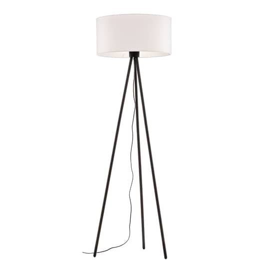 B-flokks Euluna gólflampi Corralee standlampi skrautlegur gólflampi E27 í svörtu og hvítu 