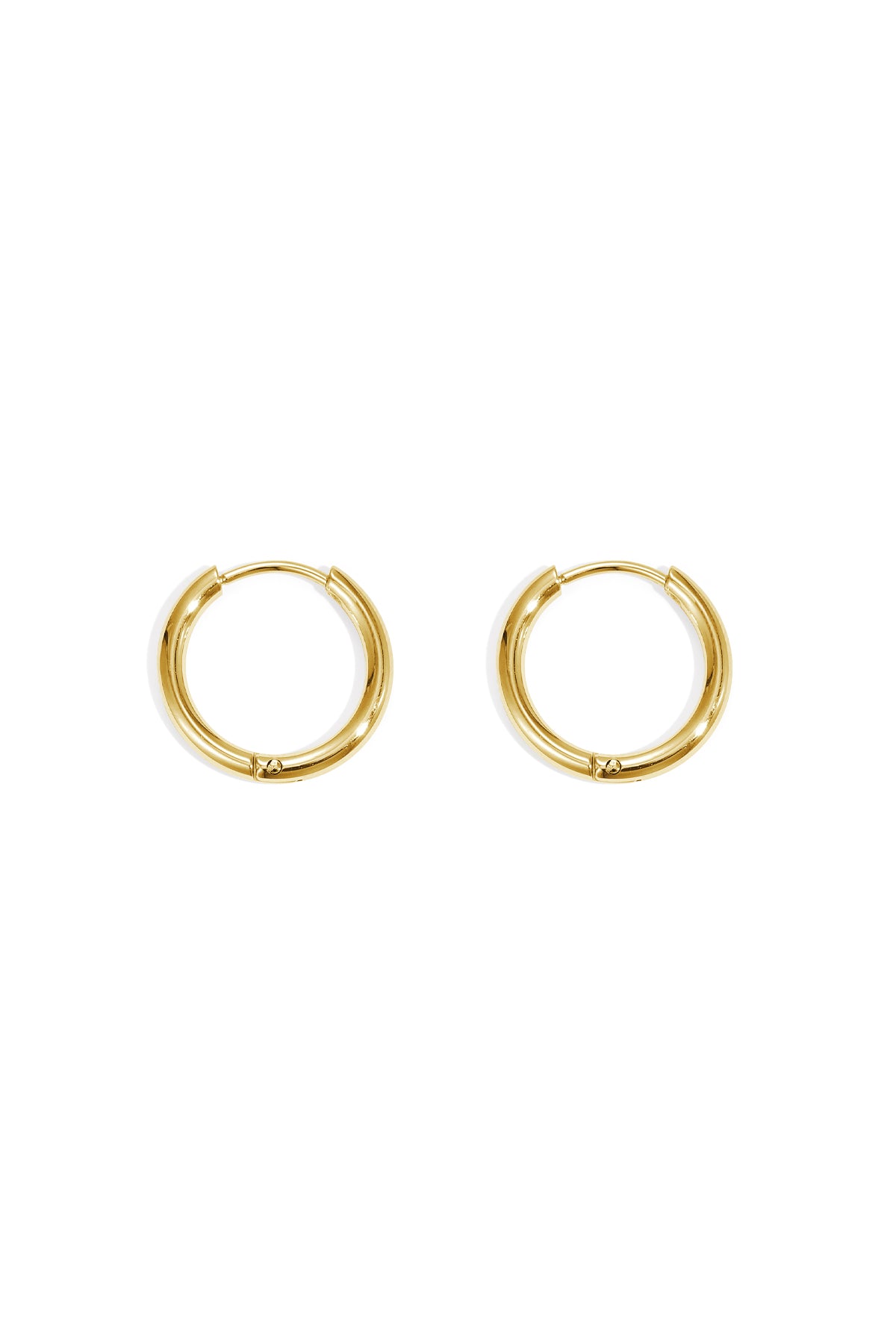 Ohrringe Little Hoops 1,6cm Goldfarbe Edelstahl