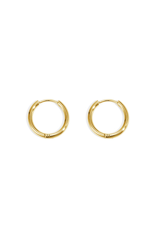 Ohrringe Little Hoops 1,6cm Goldfarbe Edelstahl