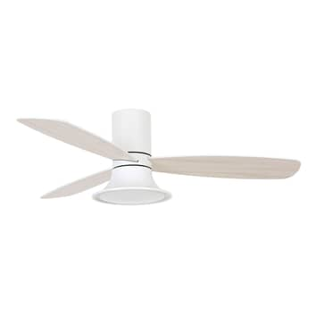 Loftvifta frá Beacon Lighting, hvít, með LED ljósi, frá Flusso.