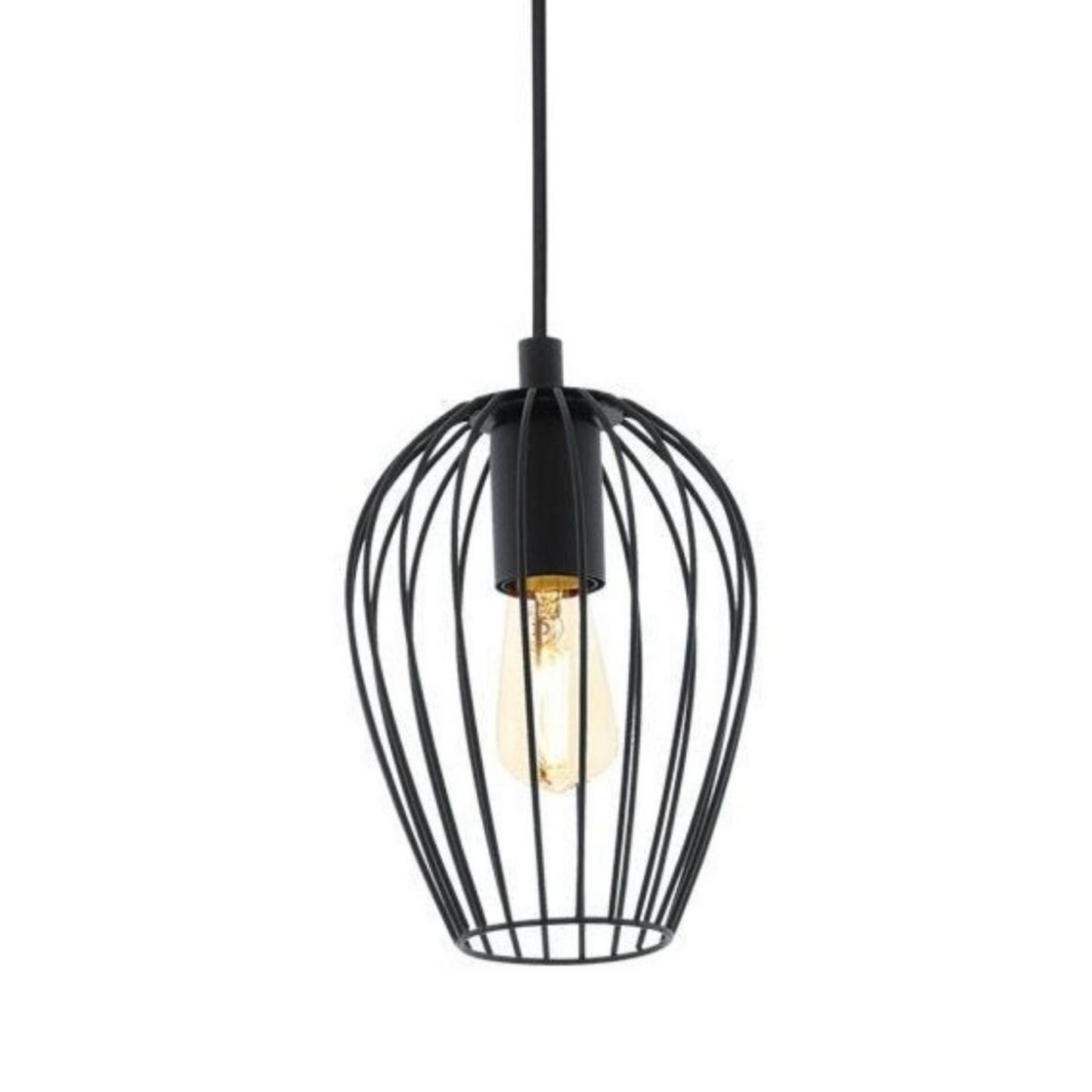 B-lager Beacon hengilampi Callam svartur málmskuggi Ø 16 cm E27