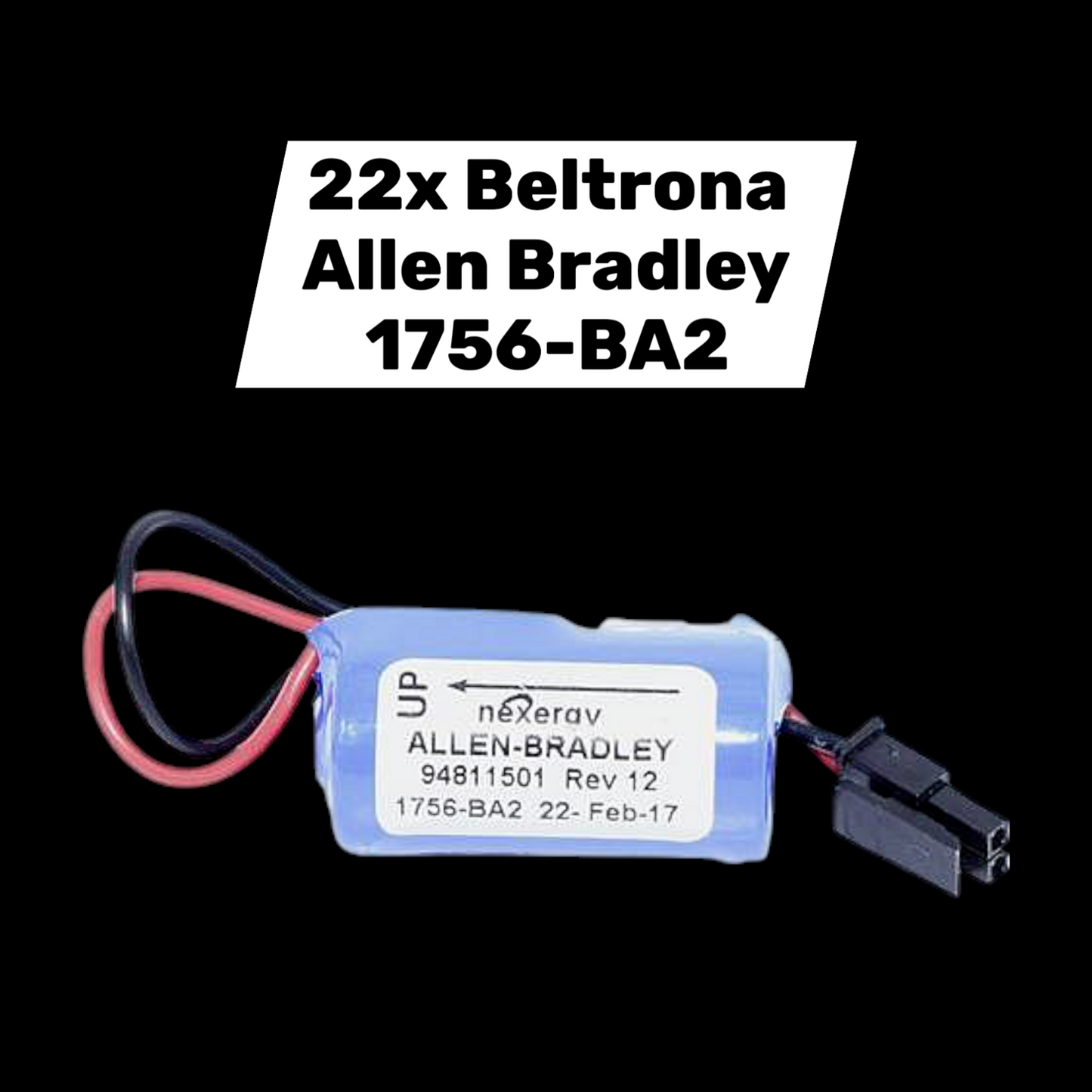 B-flokks Beltrona Allen Bradley 1756 Ba2 sérstök rafhlöðutengi Lithium 3V 22 stykki