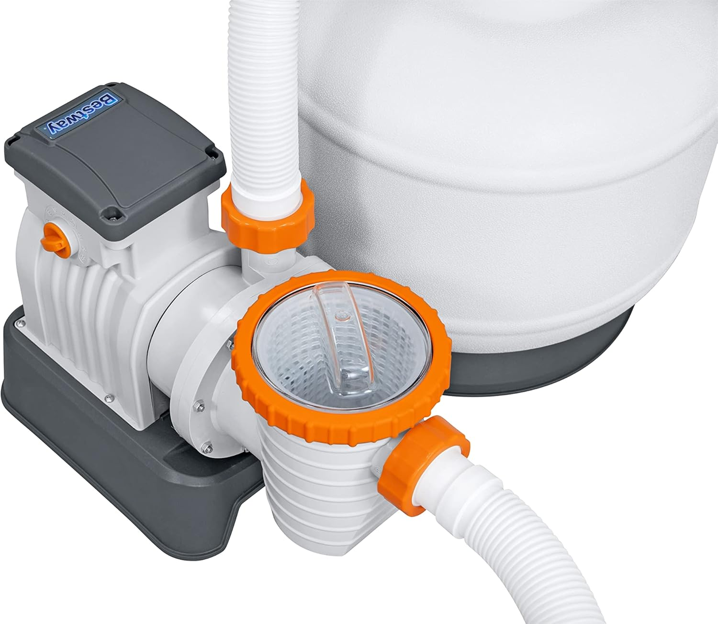 Bestway Flowclear sandsíukerfi, síudæla, sundlaugardæla, tímastillir, hvítt, á lager