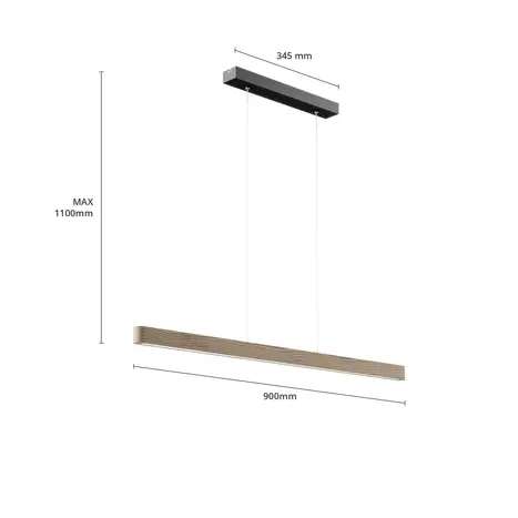 B-flokks LED hengiljós Forrestal hengiljós loftljós 90 cm