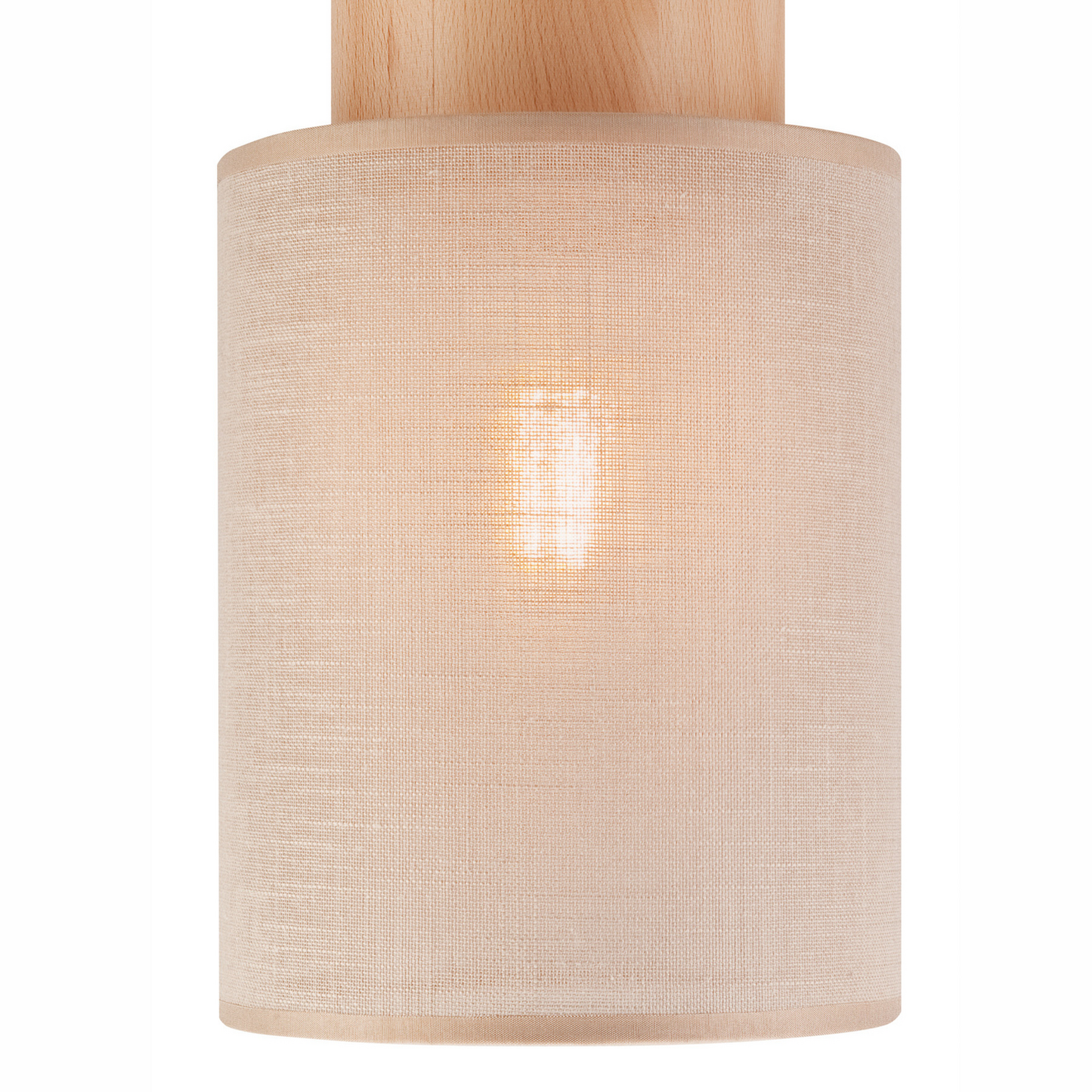 Envostar Asolita loftljós í B-flokki með beige skjá frá efni.